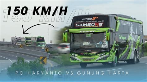 Full Speed PO Haryanto Ngos Ngosan Kejar Bis Gunung Harta YouTube