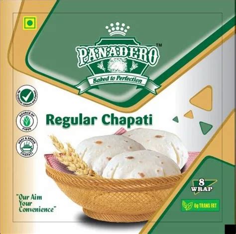 Whole Wheat Flour Regular Chapati 9 X 9 Packaging Type Packet At