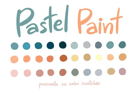 Pastel Paint Procreate Color Palettes Graphic By Wanida Toffy