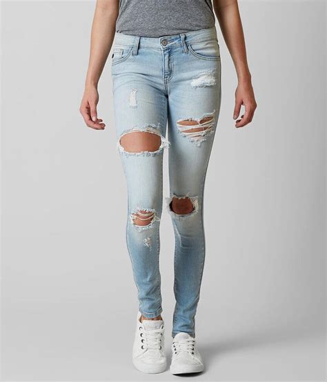 Kancan Low Rise Skinny Stretch Jean Womens Jeans In Eleanor Buckle