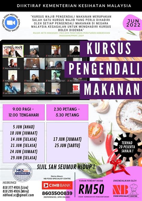 Kursus Pengendalian Makanan Portal Rasmi Majlis Daerah Lenggong