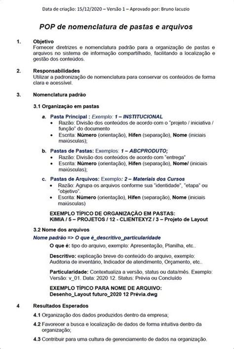 POP Como elaborar um Procedimento Operacional Padrão Kimia