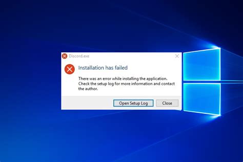 Discord setup installation failed windows 10 как исправить