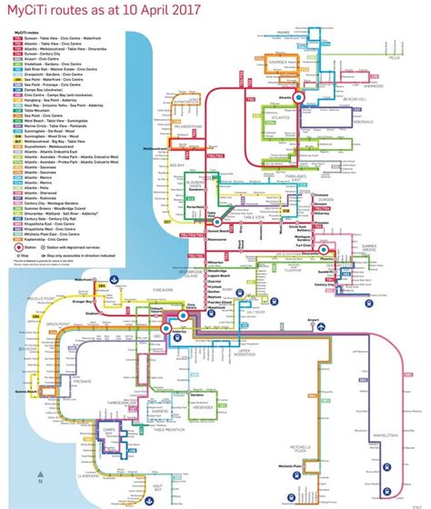 Cape Town Myciti Bus Map Bus Route Route Map Bus Map System Map