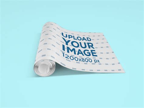 Placeit Wallpaper Roll Mockup Featuring A Colored Background