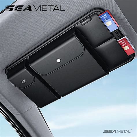 SEAMETAL Luxury Car Sun Visor Organizer Universal Visor Panel Storage