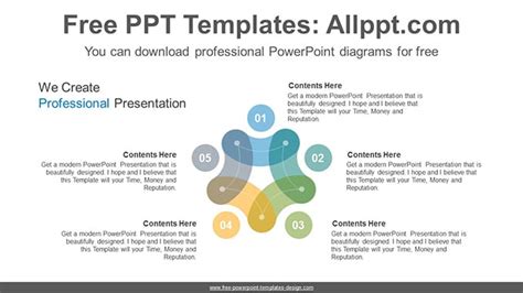 Donut star shape PowerPoint Diagram Template