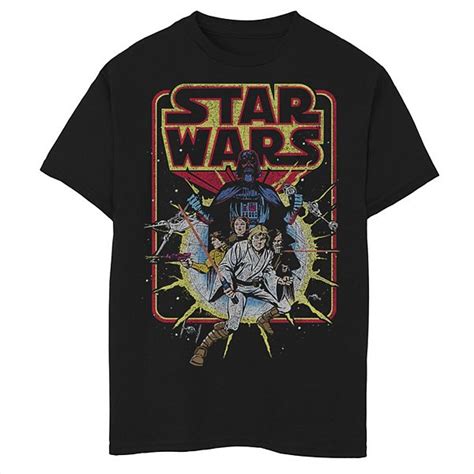 Boys 8 20 Star Wars Classic Vintage Comic Book Cover Graphic Tee