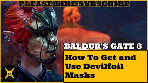 Baldurs Gate 3 How To Get And Use Devilfoil Masks YouTube