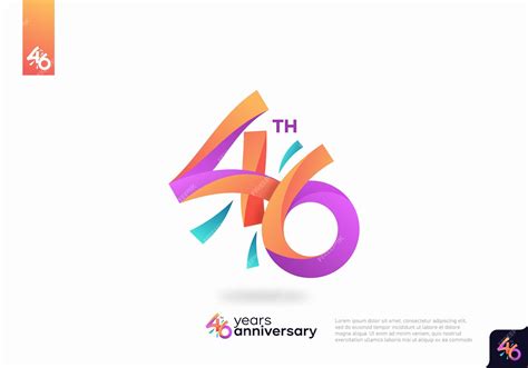 Premium Vector Number 46 Logo Icon Design 46th Birthday Logo Number