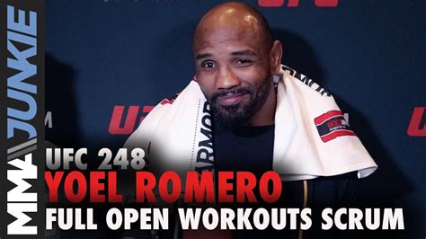 Ufc 248 Yoel Romero Full Open Workout Media Scrum Youtube