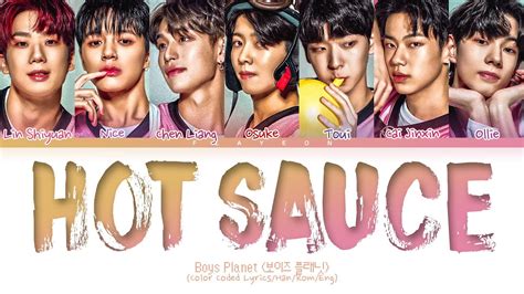 Boys Planet G Group Hot Sauce Original Nct Dream Lyrics Color