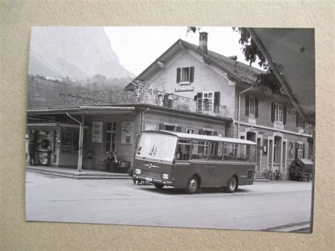 Altes Orig Foto Bahnhof Schwanden Gl Mit Sernftalbus Kaufen Auf Ricardo