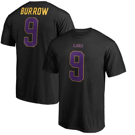 Mens Fanatics Branded Joe Burrow Black Lsu Tigers College Legends Name