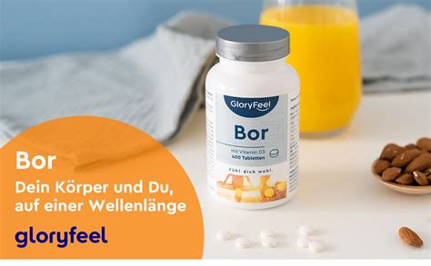 Reines Bor Hochdosiert Mit Mg Boron Tabletten F R Ber