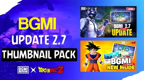 Bgmi New Update 2 7 Thumbnail Pack L Free To Use Thumbnail Pack Dragon