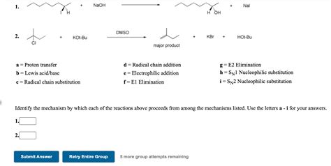 Solved Naoh Nal H Oh Dmso T Kot Bu Kbr Hot Bu Chegg