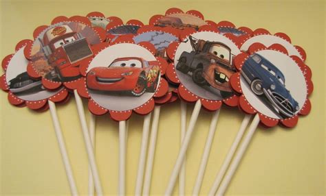 Kriskropmemories Lightning Mcqueen Cars Cupcake Toppers