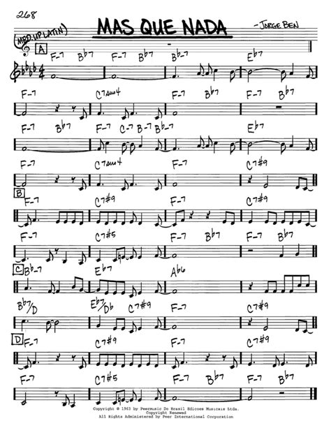 Mas Que Nada By Sergio Mendes Piano Digital Sheet Music Sheet