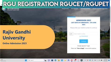 How To Register For Rgucet Rgupet Rgu Registation Process For