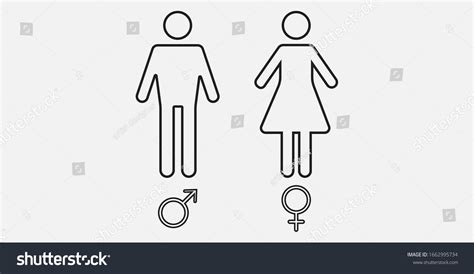 Gender Icon Female Male Sex Icon Stock Vector Royalty Free 1662995734