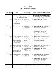 Mgt Su Course Schedule Pdf Summer Mgt Course