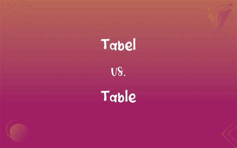 tabel  table mastering  correct spelling