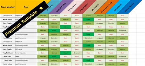 Competency Matrix For Employees Template