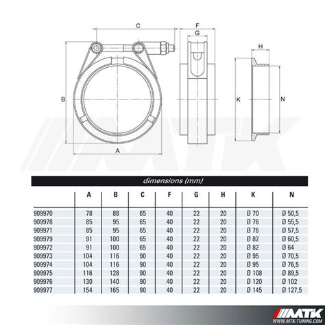 Kit Colliers V Band Avec Brides Chappement Inox Souder