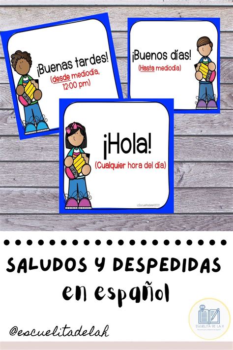 Los Saludos Y Despedidas En Espa Ol Greetings And Farewell Posters In