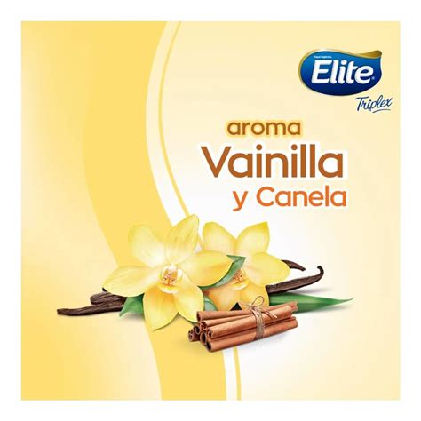 Papel Higiénico Elite Triplex Aroma Vainilla Y Canela 4 Rollos De 190