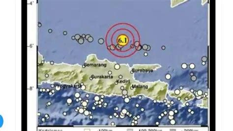 3 Kali Gempa Guncang Tuban Gempa Pertama 61 Getaran Terasa Di