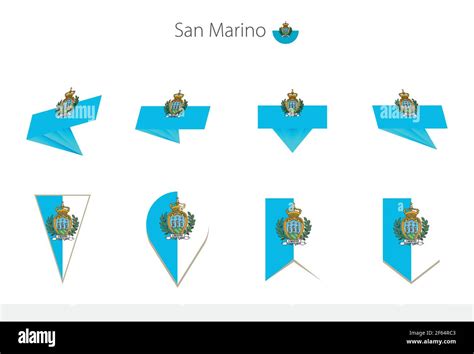 San Marino National Flag Collection Eight Versions Of San Marino