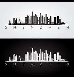 Shenzhen City Skyline Silhouette Vector Images (46)