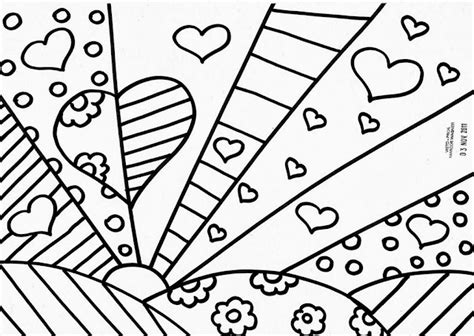 Baú da Web Desenhos de Romero Britto para Colorir