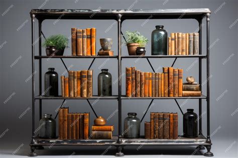 Premium Photo | Gray virtual background with wooden shelf