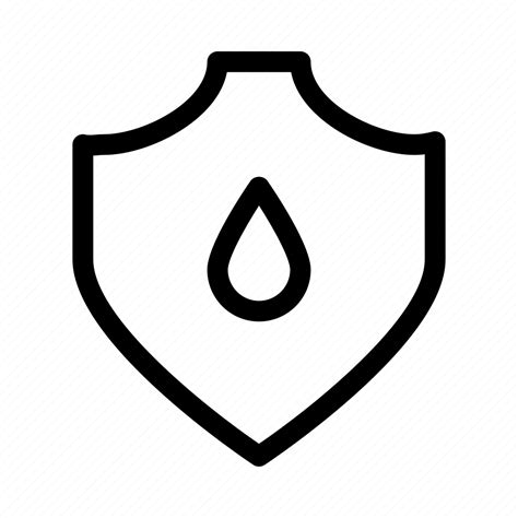 Shield Water Resist Security Protect Protection Secure Icon