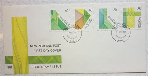 New Zealand Fibre Stamp Issue Fdc Tc Stamps Coins