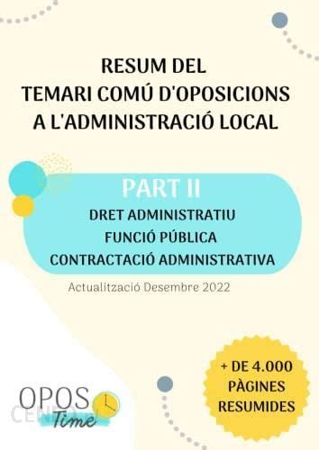 Opostime Resum Del Temari Doposicions A Ladministraci P Blica