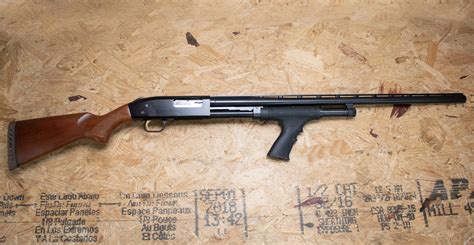 Mossberg 500a 12 Gauge Police Trade In Shotgun With Fore End Vertical Grip And Shellholder