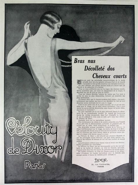 La Velouty De Dixor Vintage Advertising Poster French Magazine Ad 1928