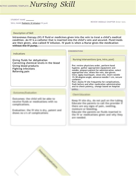 Ati Nursing Skills Template