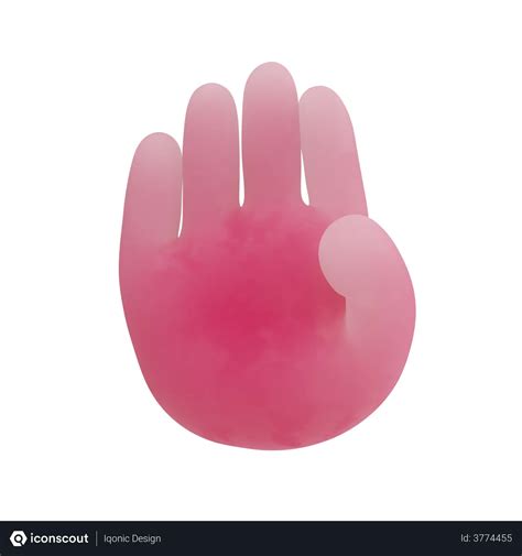 stop hand gesture  illustration   png obj  blend format
