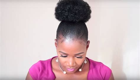 Easy Natural Short Hair Faux Afro Bun For The Beginner Naturalista