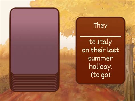 Past Simple Speaking Cards