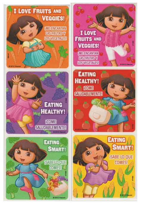 25 Dora The Explorer Fruits And Veggies Stickers 2 5 X Etsy