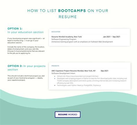 How To Put Bootcamp On Resume Postureinfohub