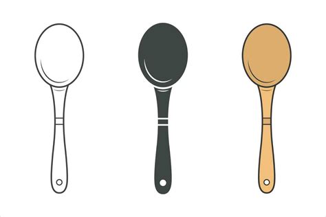 Wooden Spoon, Cooking Wooden Spoon Silhouette, Restaurant Equipment, wooden Cooking Equipment ...