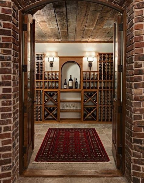 View Of The Residential Wine Cellar From The Tasting Room Traditional