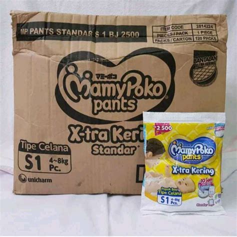 Promo Mamy Poko Xtra Kering Standar Kemasan Rencengan Ukuran S 120 Pcs